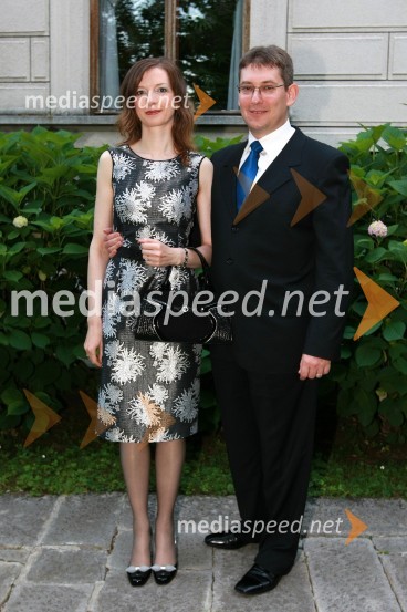 Žiga Debeljak, predsednik uprave družbe Mercator in soproga MetodaKresna noč 2009, Lions klub Ljubljana Iliria