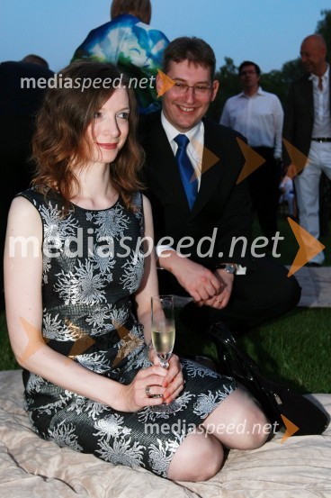 Žiga Debeljak, predsednik uprave družbe Mercator in soproga MetodaKresna noč 2009, Lions klub Ljubljana Iliria