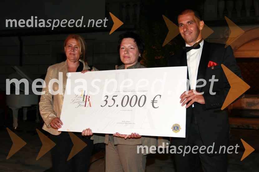 ..., ... in Marko Mlakar, predsednik Lions kluba Ljubljana IliriaKresna noč 2009, Lions klub Ljubljana Iliria