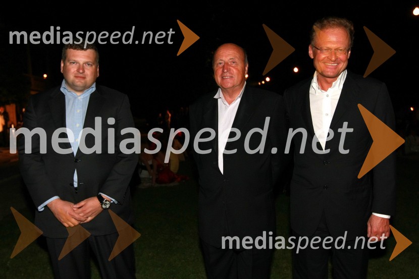 Tomaž F. Lovše, direktor Diners Club, dr. Peter Voj in Janez Škrabec, direktor podjetja Riko d.o.o.Kresna noč 2009, Lions klub Ljubljana Iliria