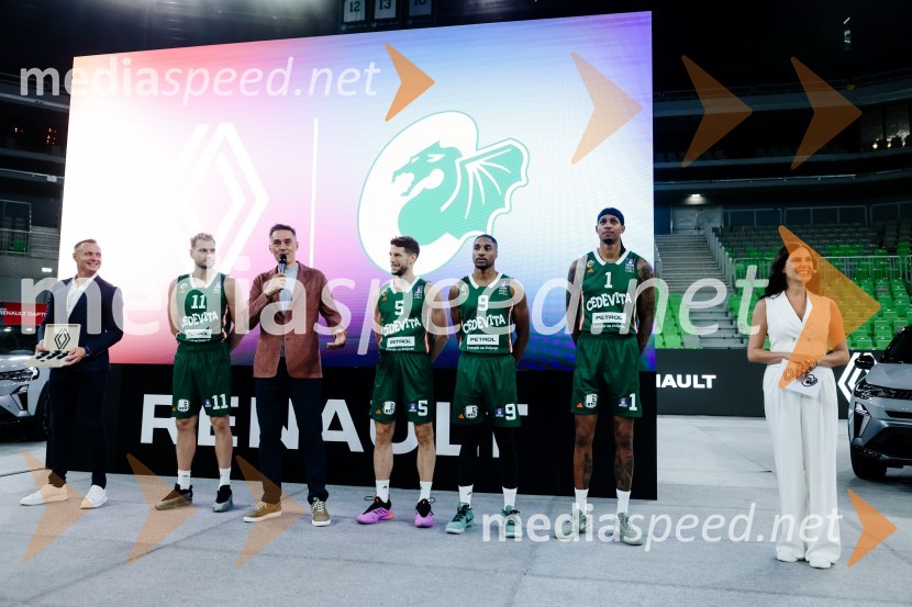  Petar Nevistić, glavni direktor GA Croatia;  Jaka Blažič, košarkar;  Davor Užbinec, direktor, KK Cedevita Olimpija;  Aleksej  Nikolić, košarkar;  Brynton Lemar, košarkat;  Devin Robinson, košarkat;  Ula  Furlan, igralka, voditeljicaPrenovljeni Renault Captur, predstavitev