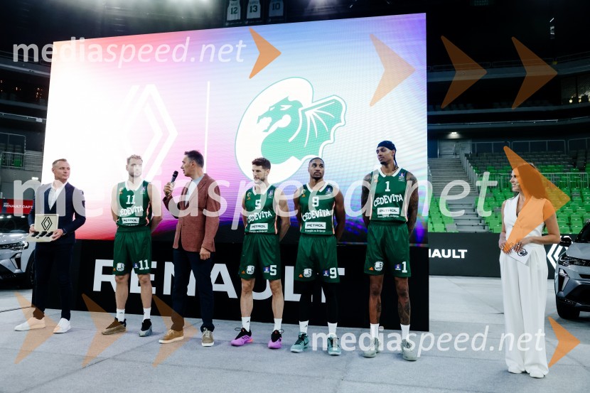  Petar Nevistić, glavni direktor GA Croatia;  Jaka Blažič, košarkar;  Davor Užbinec, direktor, KK Cedevita Olimpija;  Aleksej  Nikolić, košarkar;  Brynton Lemar, košarkat;  Devin Robinson, košarkat;  Ula  Furlan, igralka, voditeljicaPrenovljeni Renault Captur, predstavitev