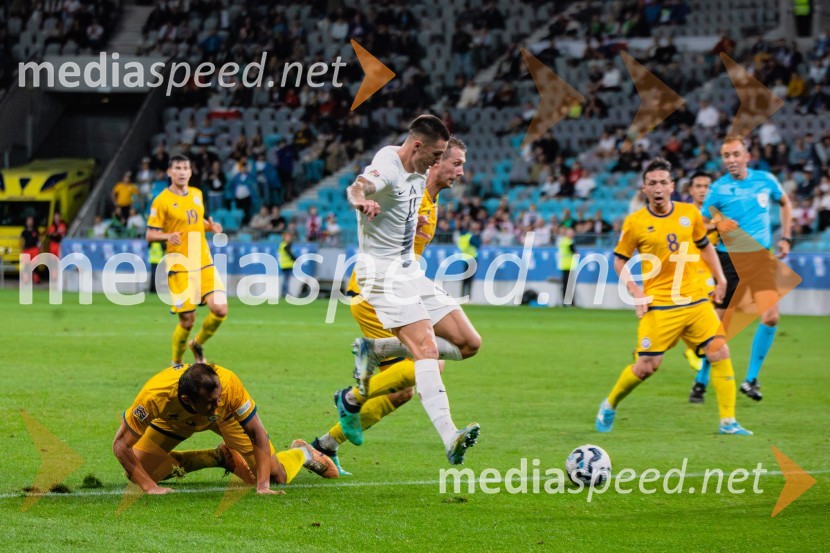  Benjamin Šeško, nogometašSlovenija prva na lestvici, premagala Kazahstan s 3:0