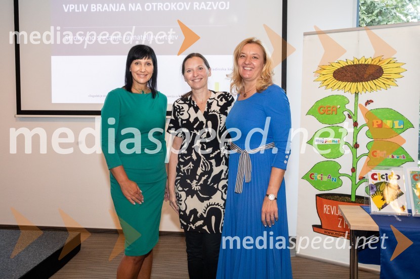  Karmen Pangos, poslovna direktorica, Perutnina Ptuj d.o.o.;  Maja Žugič, urednica revije Cicido, Mladinska knjiga; dr. Alenka Kepic Mohar, glavna urednica Mladinske knjige in direktorica Cankarjeve založbeStrokovno srečanje ravnateljic in ravnateljev vrtcev