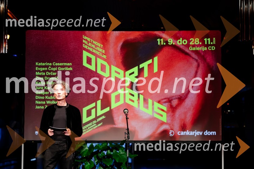  Jure Longyka, moderatorOdprtje razstave Odprti globus, Cankarjev dom