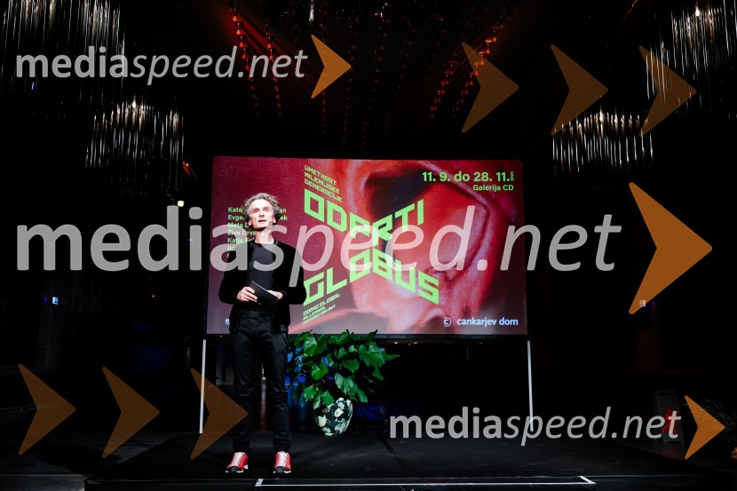  Jure Longyka, moderatorOdprtje razstave Odprti globus, Cankarjev dom