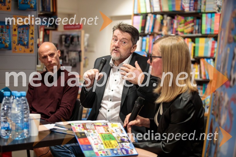  Luka Trpin;  Boris Tomašič, tv voditelj;  Mojca Benedičič, založba UčilaPredstavitev nove Guinnessove knjige rekordov in druženje s slovenskimi rekorderji