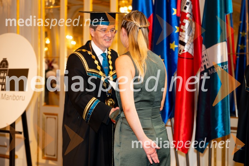 prof. dr. Zdravko Kačič, rektor Univerze v Mariboru;  Vanja KolanovičDan Univerze v Mariboru 2024