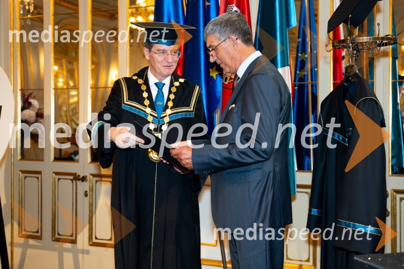 prof. dr. Zdravko Kačič, rektor Univerze v Mariboru; dr. Josip OrbanićDan Univerze v Mariboru 2024