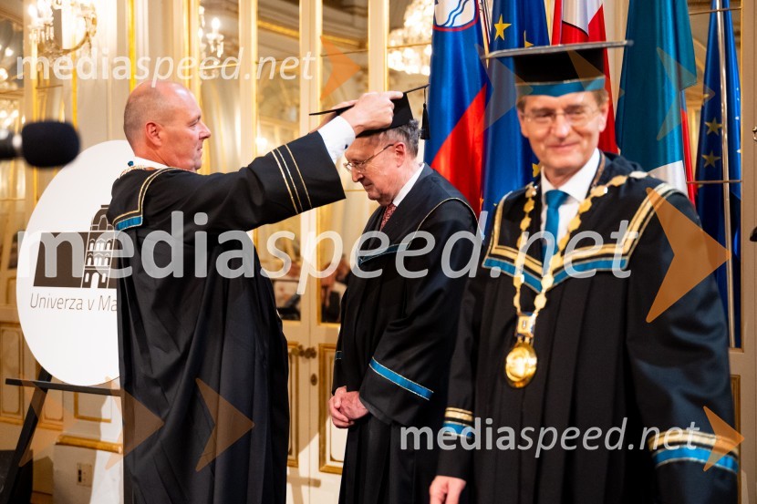  ... ; Sir Gregory Paul Winter, znanstvenik; prof. dr. Zdravko Kačič, rektor Univerze v MariboruDan Univerze v Mariboru 2024