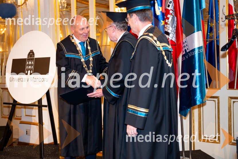  ... ; Sir Gregory Paul Winter, znanstvenik; prof. dr. Zdravko Kačič, rektor Univerze v MariboruDan Univerze v Mariboru 2024