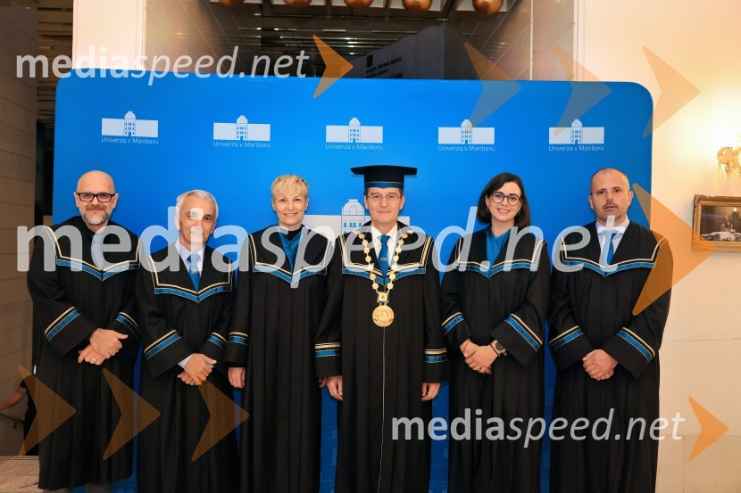 prof. dr. Dean Korošak,  prorektor za znanstvenoraziskovalno dejavnost Univerze v Mariboru; prof. dr. Bojan Dolšak,  prorektor za razvoj kakovosti in razvojne projekte, UM; prof. dr. Mihaela Koletnik, nekdanja prorektorica, Univerza v Mariboru; prof. dr. Zdravko Kačič, rektor Univerze v Mariboru;  Nomi  Hrast , prorektorica za študentska vprašanja Univerze v Mariboru; prof. dr. Miralem  Hadžiselimović, Prorektor za infrastrukturo Univerze v MariboruDan Univerze v Mariboru 2024