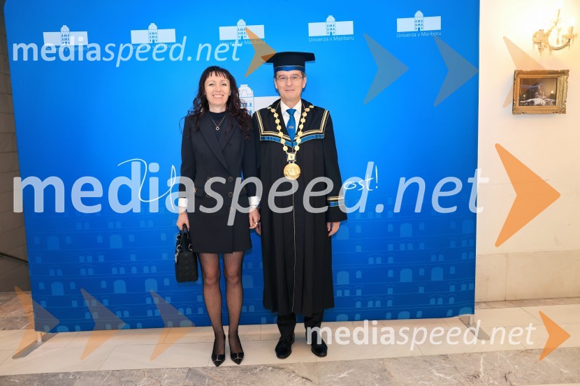 Doc. Dr. Mojca Tancer Verboten, glavni tajnik, Univerza v Mariboru; prof. dr. Zdravko Kačič, rektor Univerze v MariboruDan Univerze v Mariboru 2024