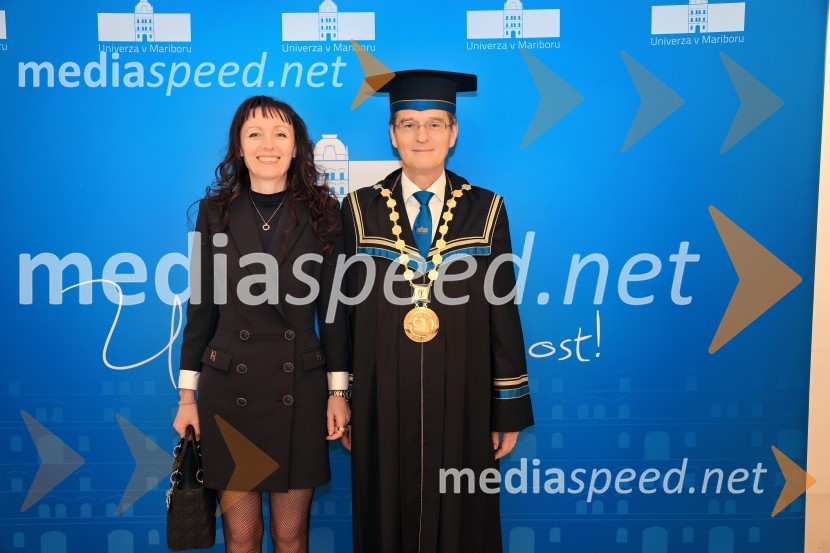 Doc. Dr. Mojca Tancer Verboten, glavni tajnik, Univerza v Mariboru; prof. dr. Zdravko Kačič, rektor Univerze v MariboruDan Univerze v Mariboru 2024