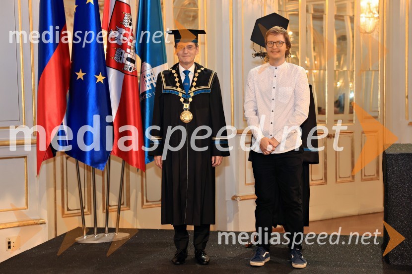 prof. dr. Zdravko Kačič, rektor Univerze v Mariboru;  Klemen TršinarDan Univerze v Mariboru 2024