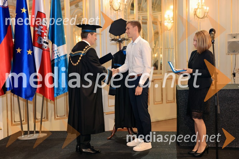 prof. dr. Zdravko Kačič, rektor Univerze v Mariboru;  Marko Plankelj;  ... Dan Univerze v Mariboru 2024