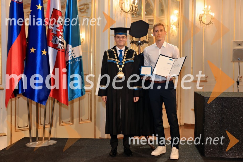 prof. dr. Zdravko Kačič, rektor Univerze v Mariboru;  Marko PlankeljDan Univerze v Mariboru 2024