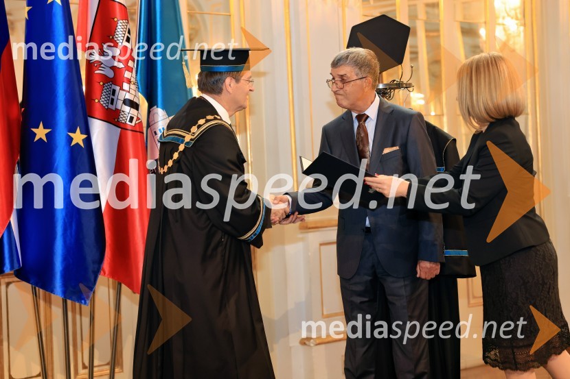 prof. dr. Zdravko Kačič, rektor Univerze v Mariboru; dr. Josip Orbanić;  ... Dan Univerze v Mariboru 2024