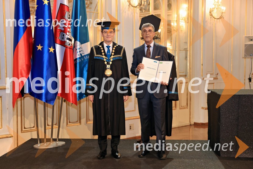 prof. dr. Zdravko Kačič, rektor Univerze v Mariboru; dr. Josip OrbanićDan Univerze v Mariboru 2024
