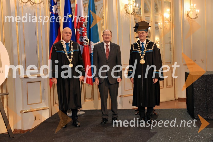  ... ; Sir Gregory Paul Winter, znanstvenik; prof. dr. Zdravko Kačič, rektor Univerze v MariboruDan Univerze v Mariboru 2024