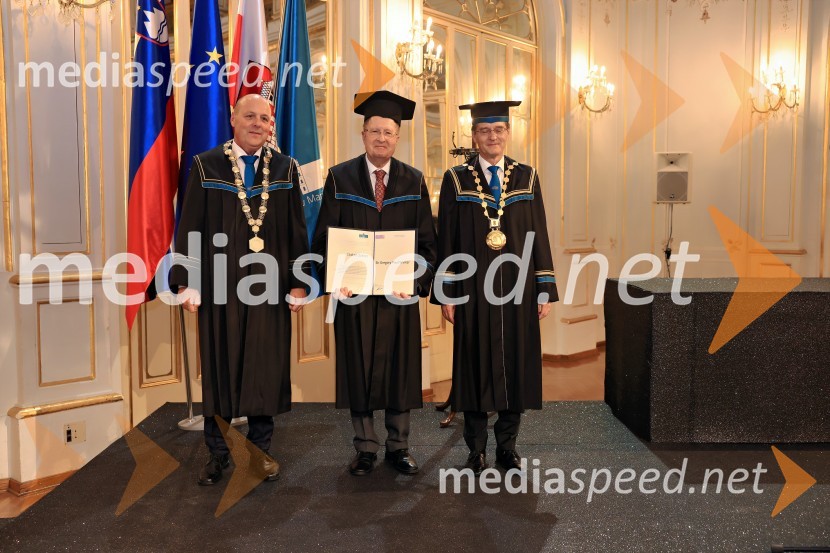  ... ; Sir Gregory Paul Winter, znanstvenik; prof. dr. Zdravko Kačič, rektor Univerze v MariboruDan Univerze v Mariboru 2024