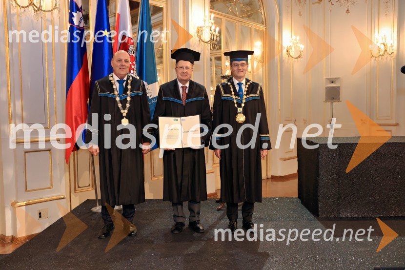  ... ; Sir Gregory Paul Winter, znanstvenik; prof. dr. Zdravko Kačič, rektor Univerze v MariboruDan Univerze v Mariboru 2024