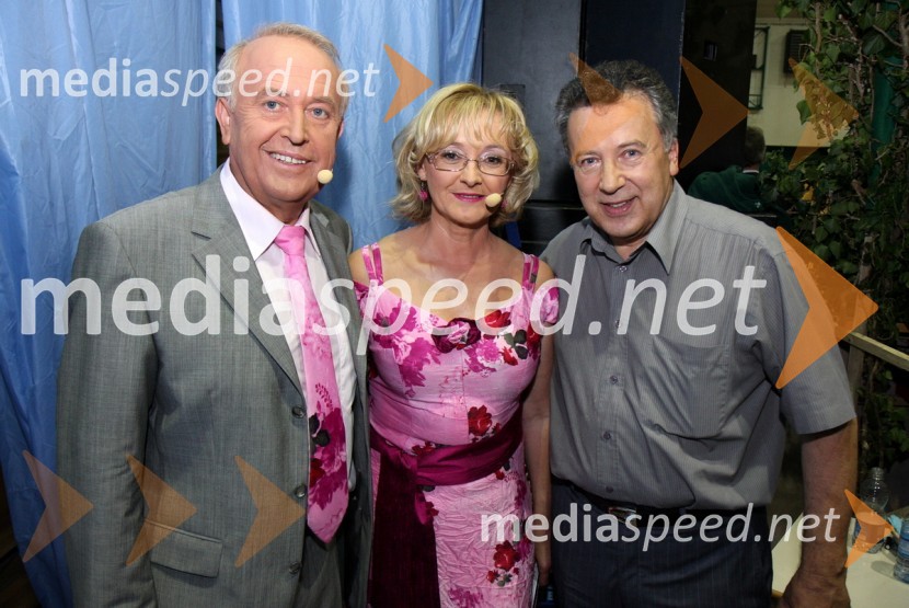 Janez Toplak in Ida Baš, povezovalca prireditve ter Zdravko Geržina, glasbena agencija GeržinaFestival Vurberk 2009