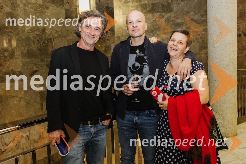  Vito Taufer, režiser;  Andraž Gombač, urednik, Beletrina;  Maja Pertič Gombač, novinarka64, premiera drame na odru SNG Nova Gorica