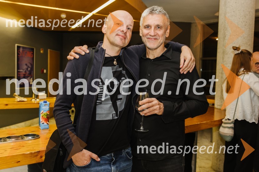  Andraž Gombač, urednik, Beletrina;  Radoš Bolčina, igralec64, premiera drame na odru SNG Nova Gorica