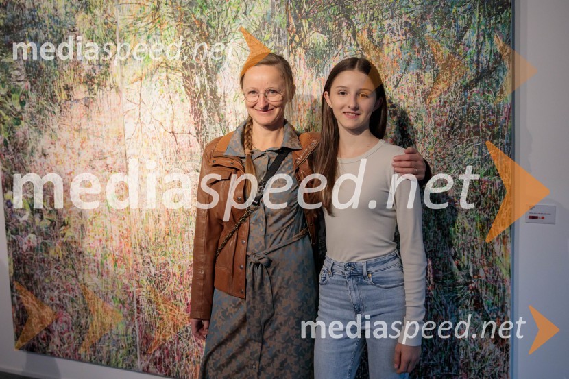  Anja Jerčič Jakob, umetnica;  ... Odprtje razstave z naslovom Obrobja slikarke Anje Jerčič Jakob, Generali Galerija