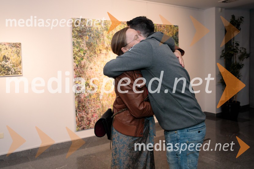  Anja Jerčič Jakob, umetnica;  Matjaž Arnol, akademski slikarOdprtje razstave z naslovom Obrobja slikarke Anje Jerčič Jakob, Generali Galerija