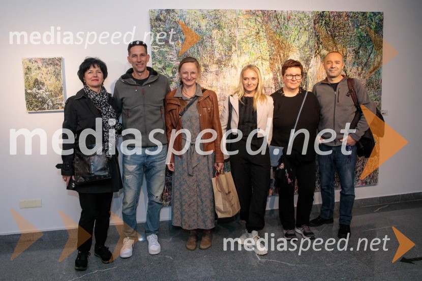  ... ;  Matjaž Arnol, akademski slikar;  Anja Jerčič Jakob, umetnica;  ... ;  ... ;  ... Odprtje razstave z naslovom Obrobja slikarke Anje Jerčič Jakob, Generali Galerija