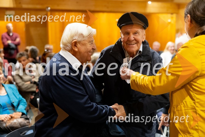  Milan Kučan, nekdanji predsednik Republike Slovenije;  Stanislav  Škrabec, nekdanji direktor, Riko RibnicaIskrivo v živo: Ervin Hladnik Milharčič v pogovoru z Markom Crnkovičem