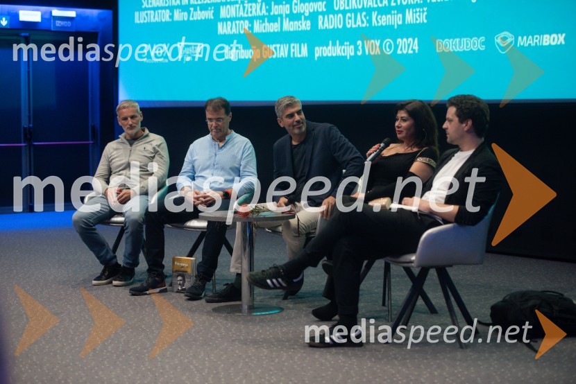  Matej Čer, prokurist, Avant Car d.o.o;  Miran Perhavec, elektrotehnik energetik, okoljevarstvenik;  Bor Greiner, odgovorni urednik, Radio City;  Janja Glogovac, režiserka;  Tibor Hrs Pandur, pesnik, dramaturg in prevajalecPremiera dokumentarnega filma Nikola Tesla, valovi prihodnosti v Mariboxu