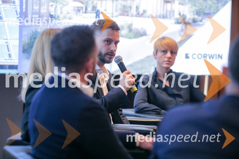  Michal Maco, direktor podjetja Corwin v Sloveniji in ustanoviteljev slovaške znamke oblačil Bratiska;  Maja Ostanek Selak, CEO, Alfi FundsČaj z razlogom z naslovom Blagovna znamka delodajalca in prihodnost delovnega okolja