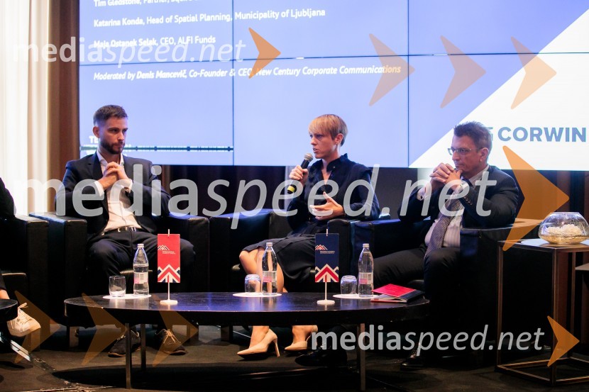  Michal Maco, direktor podjetja Corwin v Sloveniji in ustanoviteljev slovaške znamke oblačil Bratiska;  Maja Ostanek Selak, CEO, Alfi Funds; dr. Imre Balogh, Hranilnica LON d.d.Čaj z razlogom z naslovom Blagovna znamka delodajalca in prihodnost delovnega okolja