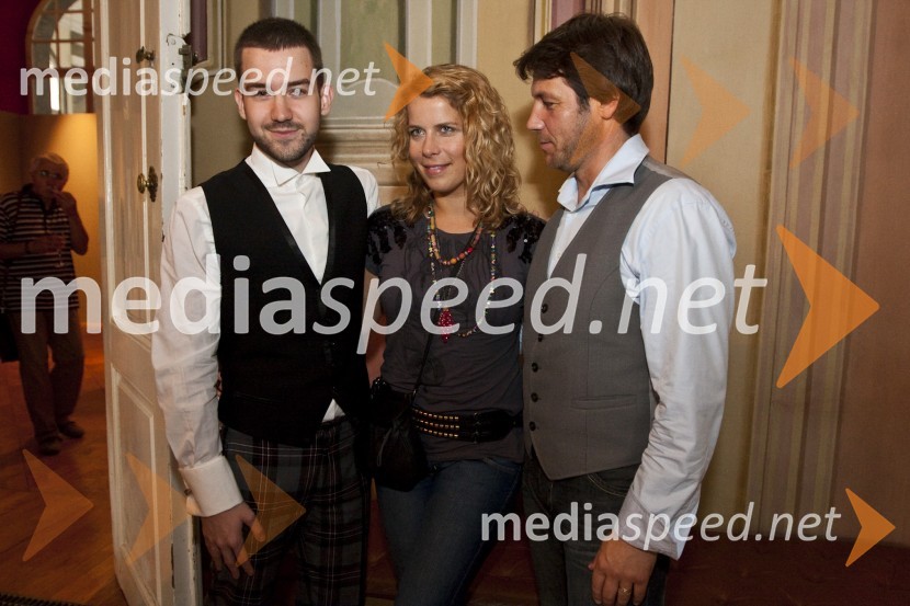 Anžej Dežan, Anika Horvat in Marko Vozelj, pevciSlovenska popevka 2009, novinarska konferenca in žrebanje vrstnega reda nastopajočih