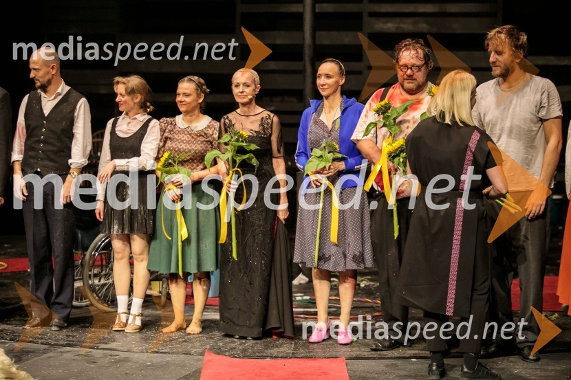  Jernej Gašperin, igralec;  Lena Hribar  Škrlec, igralka;  Jana Zupančič, igralka;  Bernarda Oman, igralka;  Mojca Funkl, igralka;  Primož Pirnat, igralec;  Matej   Puc, igralecKazimir in Karolina, premiera drame na odru MGL