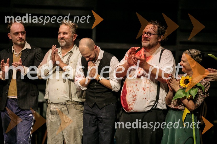  Gregor Gruden, igralec;  Lotos Vincenc Šparovec, igralec;  Jernej Gašperin, igralec;  Primož Pirnat, igralec;  Jana Zupančič, igralkaKazimir in Karolina, premiera drame na odru MGL