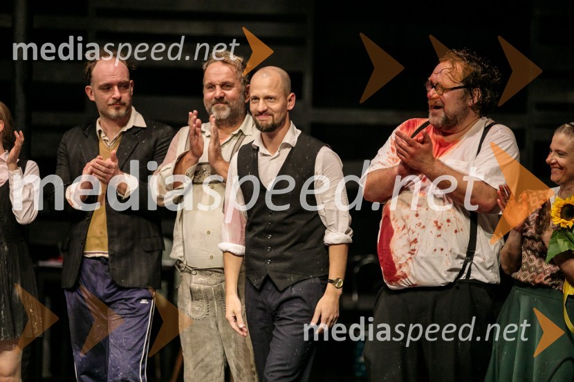  Gregor Gruden, igralec;  Lotos Vincenc Šparovec, igralec;  Jernej Gašperin, igralec;  Primož Pirnat, igralecKazimir in Karolina, premiera drame na odru MGL