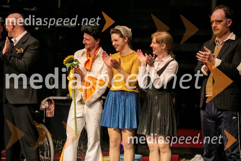  Jure Rajšp, igralec;  Diana  Kolenc, igralka;  Lena Hribar  Škrlec, igralka;  Gregor Gruden, igralecKazimir in Karolina, premiera drame na odru MGL