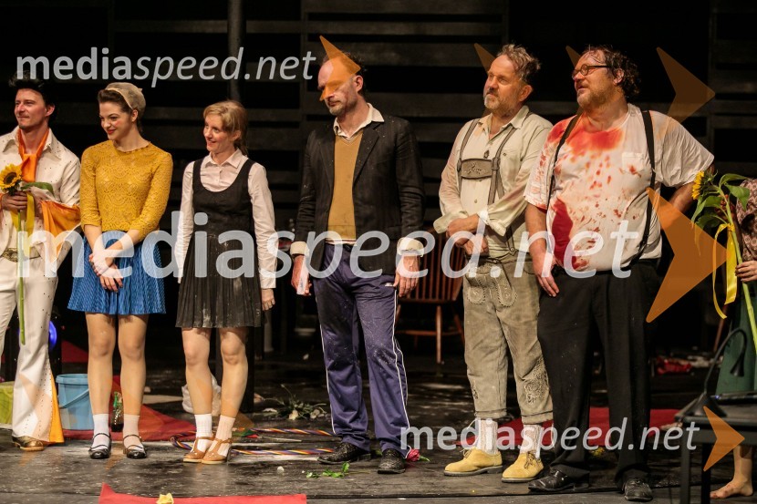  Jure Rajšp, igralec;  Diana  Kolenc, igralka;  Lena Hribar  Škrlec, igralka;  Gregor Gruden, igralec;  Lotos Vincenc Šparovec, igralec;  Primož Pirnat, igralecKazimir in Karolina, premiera drame na odru MGL