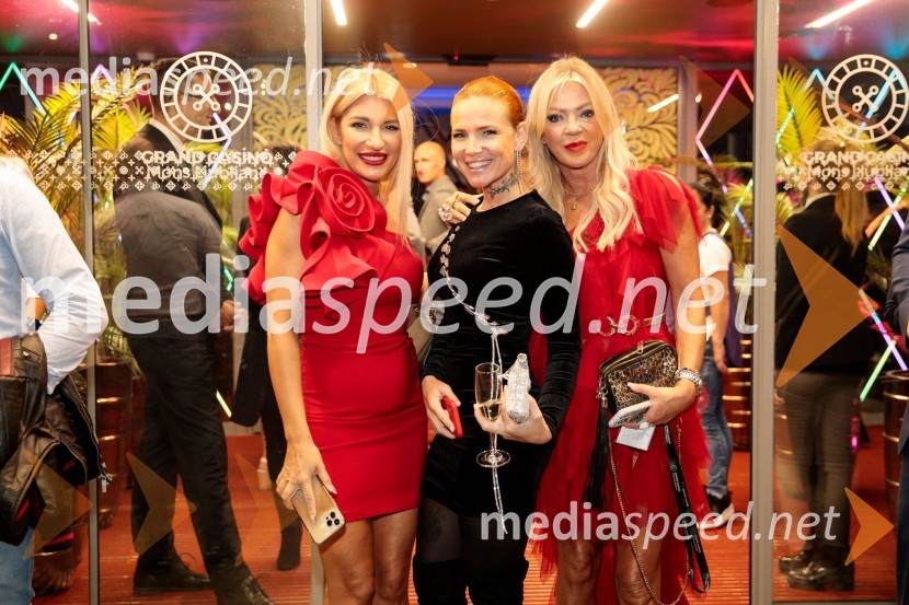  Slađana Simeunović;  Ivana Šanca;  Anita Lončar, Lepotni studio PriveSvečana otvoritev Grand Casino Mons Ljubljana