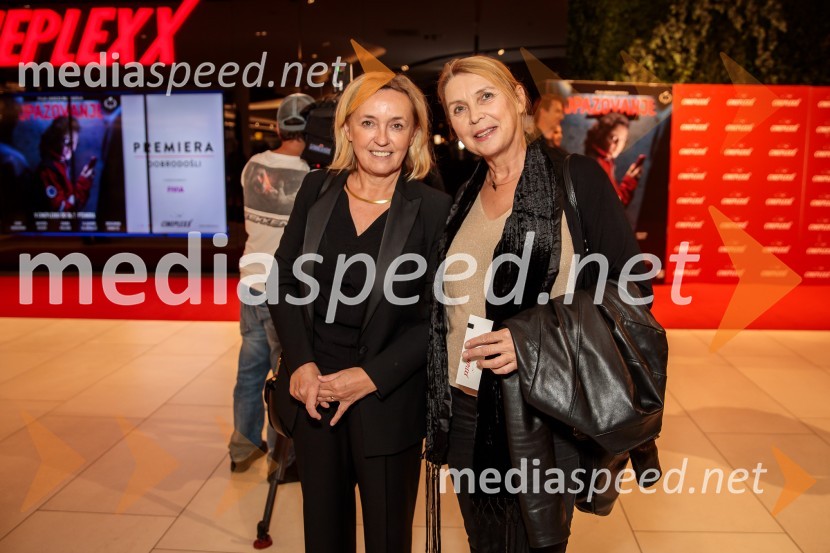  Nataša Bučar, direktorica, Slovenski filmski center;  Darja Reichman, igralkaPremiera slovenskega filma Opazovanje, Cineplexx Ljubljana