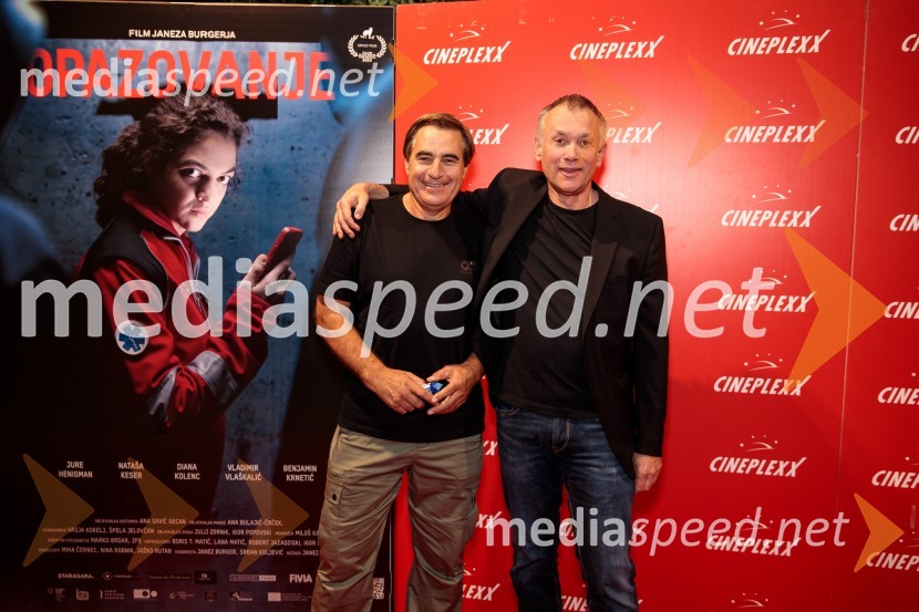  Rok Cvetkov, kaskader;  Janez Burger, režiserPremiera slovenskega filma Opazovanje, Cineplexx Ljubljana