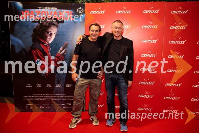  Rok Cvetkov, kaskader;  Janez Burger, režiserPremiera slovenskega filma Opazovanje, Cineplexx Ljubljana