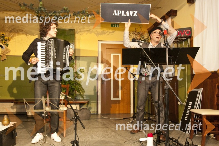 Marko Brdnik, glasbenik in igralec ter Brane Završan, igralecPodelitev nagrade Kresnik