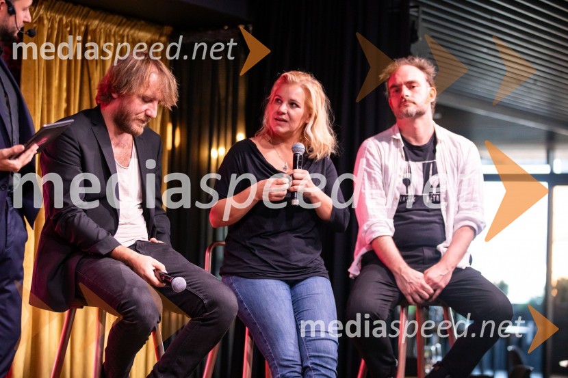  Matej   Puc, igralec;  Karin Komljanec, igralka;  Gregor Gruden, igralecEkskluzivna premiera nove serije Hiša ljubezni