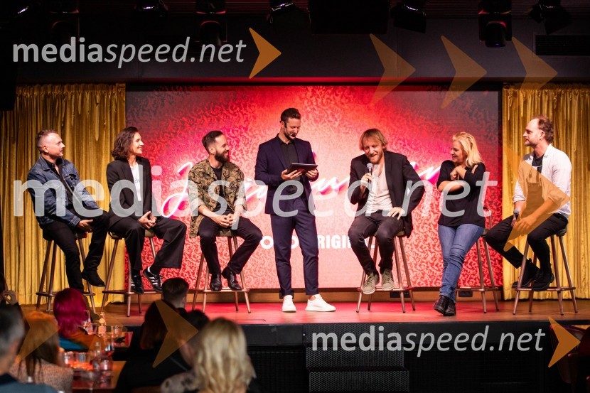  Dejan Krupić, igralec;  Sanja Raičević, režiserka;  Luka Štigl, režiser;  Alen Podlesnik, moderator, novinar POP TV;  Matej   Puc, igralec;  Karin Komljanec, igralka;  Gregor Gruden, igralecEkskluzivna premiera nove serije Hiša ljubezni