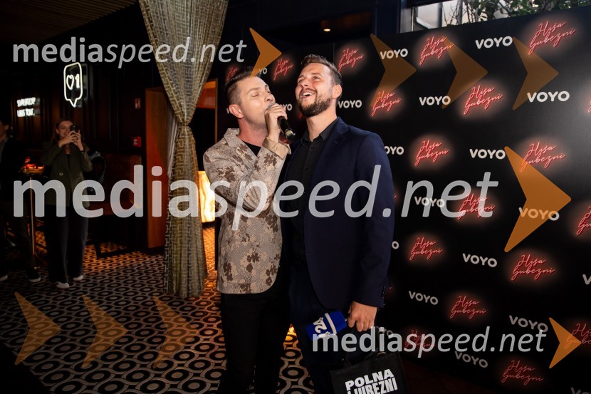  Damjan Murko, pevec;  Alen Podlesnik, moderator, novinar POP TVEkskluzivna premiera nove serije Hiša ljubezni
